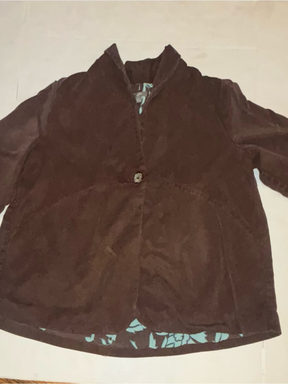 J. Jill Brown Corduroy Jacket Size L